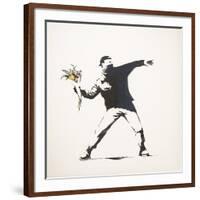 Love Is in the Air-Banksy-Framed Giclee Print