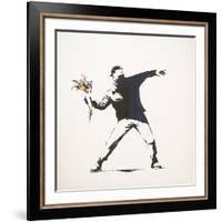 Love Is in the Air-Banksy-Framed Giclee Print