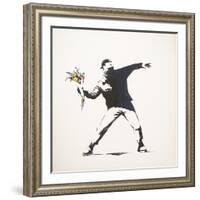 Love Is in the Air-Banksy-Framed Giclee Print