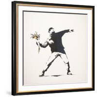 Love Is in the Air-Banksy-Framed Giclee Print