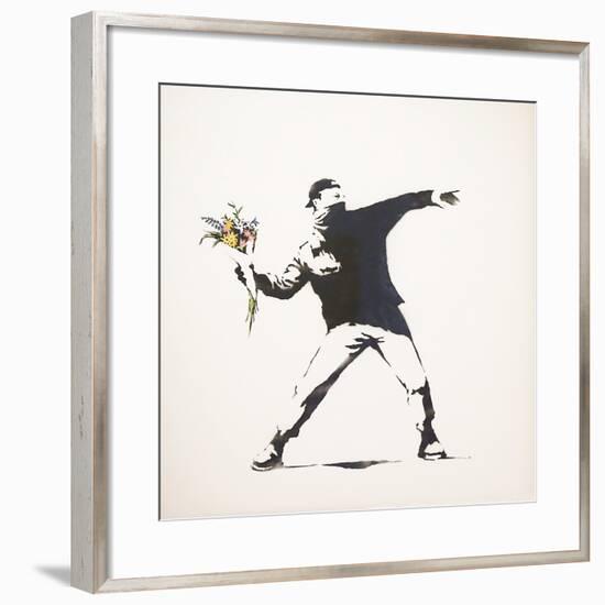 Love Is in the Air-Banksy-Framed Giclee Print