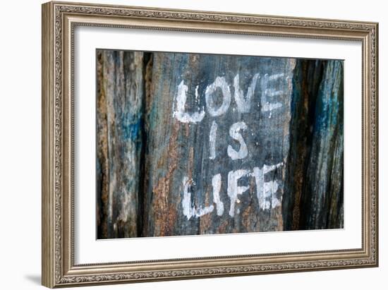 Love is Life Graffiti-null-Framed Photo