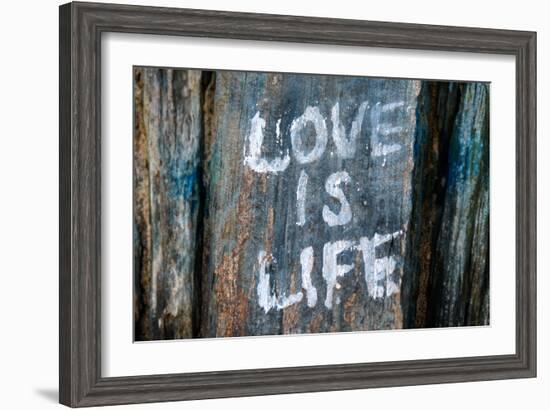 Love is Life Graffiti-null-Framed Photo