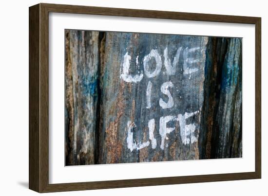 Love is Life Graffiti-null-Framed Photo