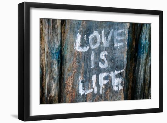 Love is Life Graffiti-null-Framed Photo