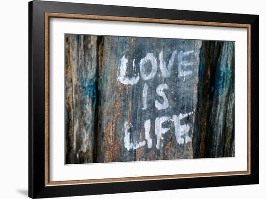 Love is Life Graffiti-null-Framed Photo