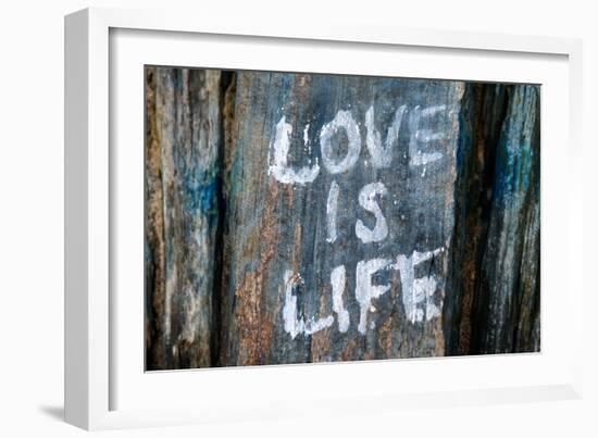 Love is Life Graffiti-null-Framed Photo