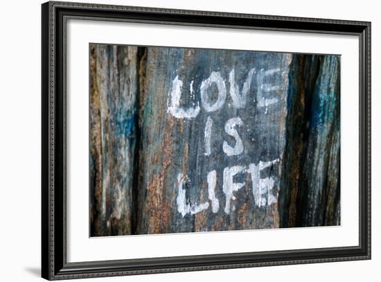 Love is Life Graffiti-null-Framed Photo