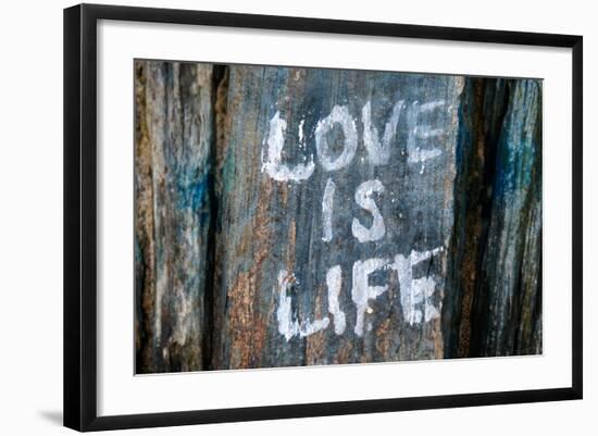 Love is Life Graffiti-null-Framed Photo