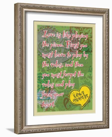 Love Is Like Playing the Piano-Cathy Cute-Framed Giclee Print