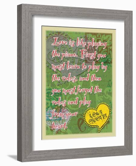 Love Is Like Playing the Piano-Cathy Cute-Framed Giclee Print