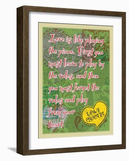 Love Is Like Playing the Piano-Cathy Cute-Framed Giclee Print