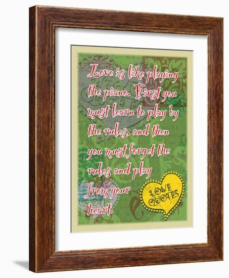 Love Is Like Playing the Piano-Cathy Cute-Framed Giclee Print