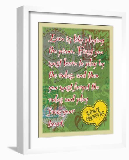 Love Is Like Playing the Piano-Cathy Cute-Framed Giclee Print