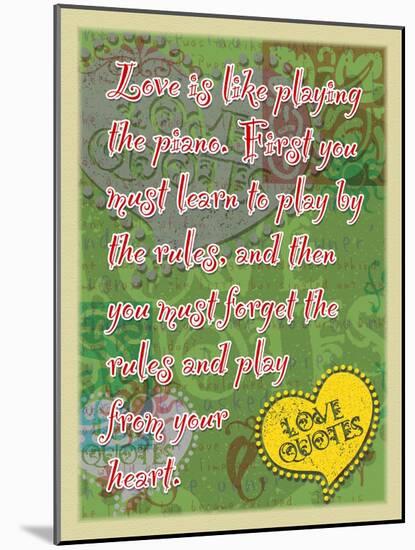 Love Is Like Playing the Piano-Cathy Cute-Mounted Giclee Print