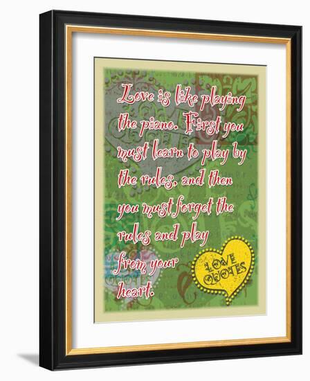 Love Is Like Playing the Piano-Cathy Cute-Framed Giclee Print