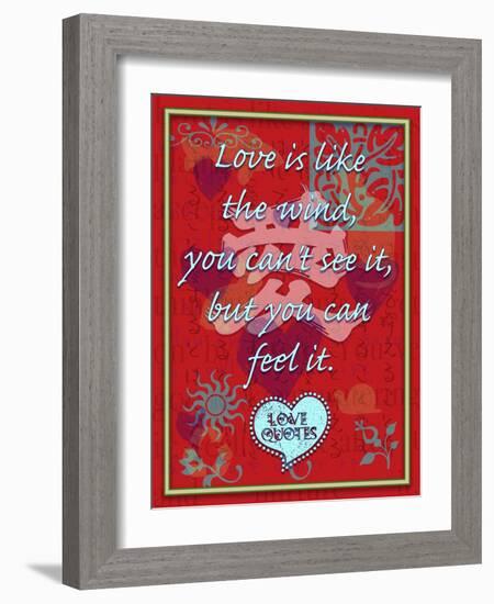 Love Is Like the Wind-Cathy Cute-Framed Giclee Print