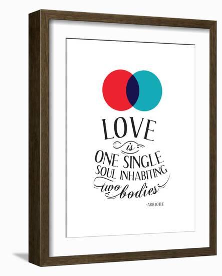 Love Is One Single Soul Inhabiting Two Bodies-null-Framed Art Print