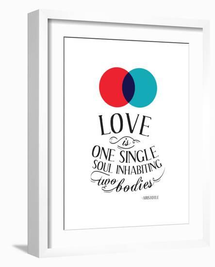 Love Is One Single Soul Inhabiting Two Bodies-null-Framed Art Print