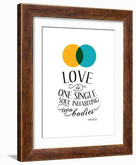 Love Is One Single Soul Inhabiting Two Bodies-null-Framed Art Print