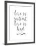 Love Is Patient Love Is Kind-Chalkboard-01-Amy Brinkman-Framed Art Print