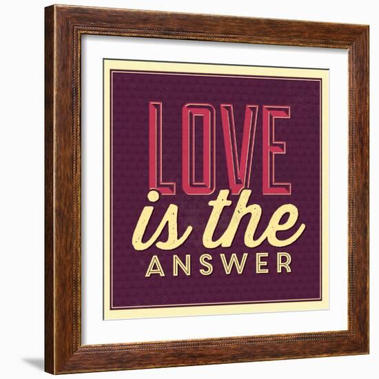 Love Is the Answer-Lorand Okos-Framed Art Print