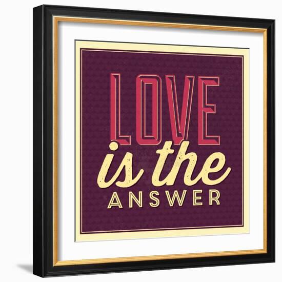 Love Is the Answer-Lorand Okos-Framed Art Print