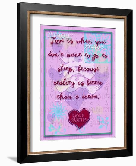 Love Is When You Don’T Want to Go to Sleep-Cathy Cute-Framed Giclee Print