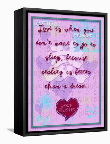 Love Is When You Don’T Want to Go to Sleep-Cathy Cute-Framed Premier Image Canvas