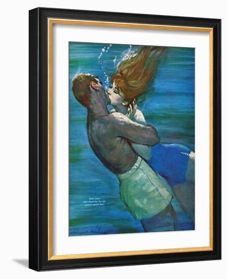 Love Isn't Logical - Saturday Evening Post "Leading Ladies", December 5, 1959 pg.23-Coby Whitmore-Framed Premium Giclee Print