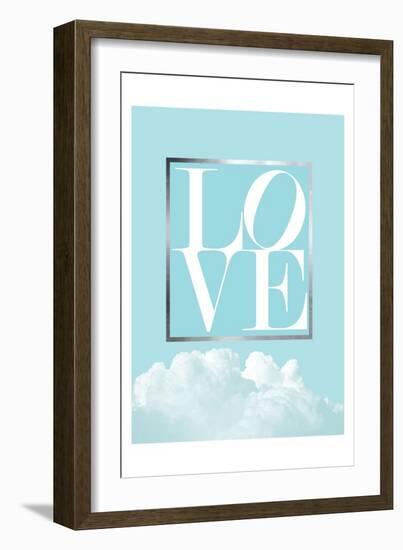 Love Joy Geo Turquoise 1-Urban Epiphany-Framed Premium Giclee Print