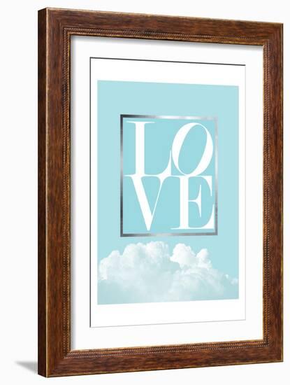Love Joy Geo Turquoise 1-Urban Epiphany-Framed Premium Giclee Print