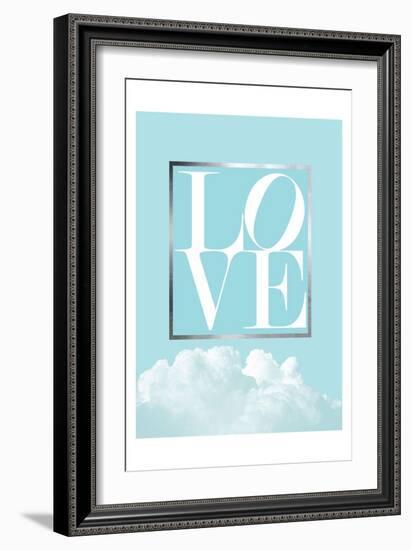 Love Joy Geo Turquoise 1-Urban Epiphany-Framed Premium Giclee Print