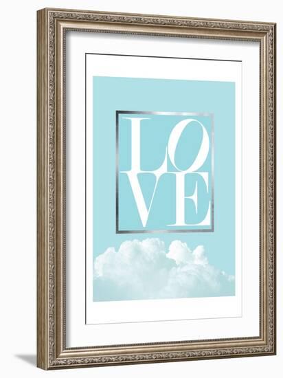 Love Joy Geo Turquoise 1-Urban Epiphany-Framed Art Print