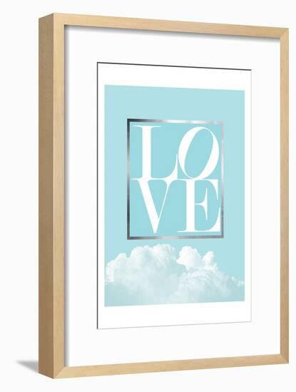 Love Joy Geo Turquoise 1-Urban Epiphany-Framed Art Print