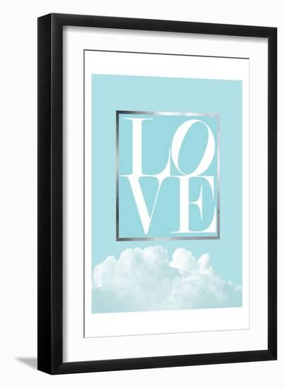 Love Joy Geo Turquoise 1-Urban Epiphany-Framed Art Print