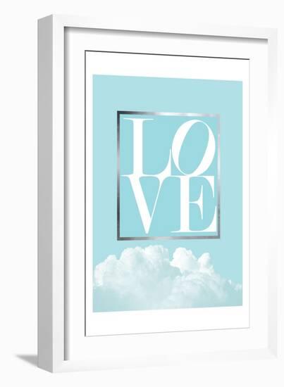 Love Joy Geo Turquoise 1-Urban Epiphany-Framed Art Print