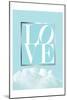 Love Joy Geo Turquoise 1-Urban Epiphany-Mounted Art Print