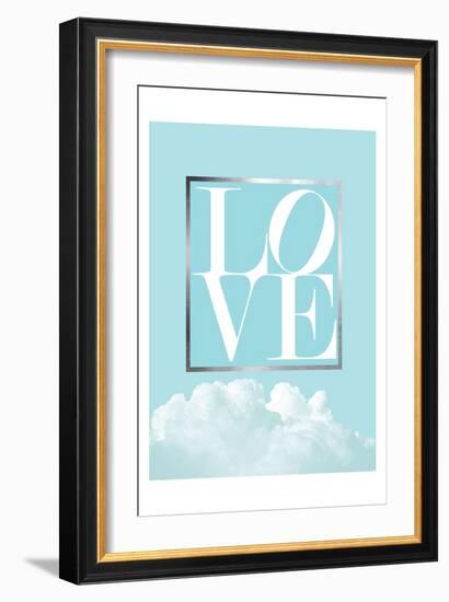 Love Joy Geo Turquoise 1-Urban Epiphany-Framed Art Print