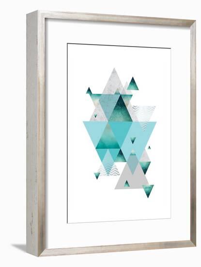 Love Joy Geo Turquoise 2-Urban Epiphany-Framed Art Print