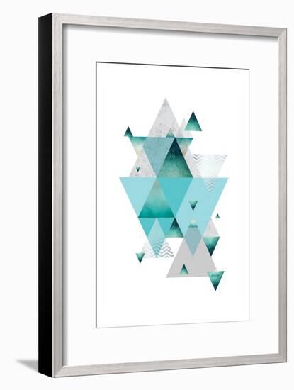 Love Joy Geo Turquoise 2-Urban Epiphany-Framed Art Print