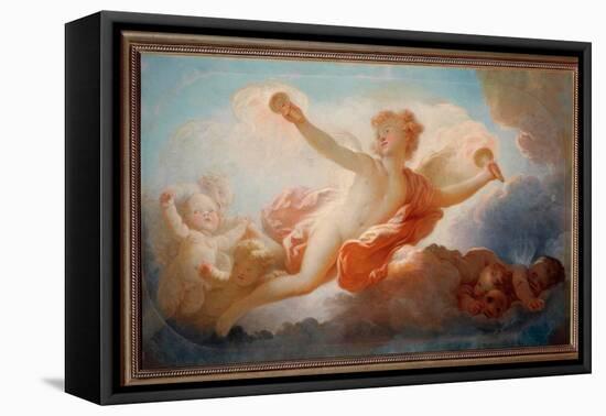 Love Kissing the Universe, 18Th Century (Oil on Canvas)-Jean-Honore Fragonard-Framed Premier Image Canvas