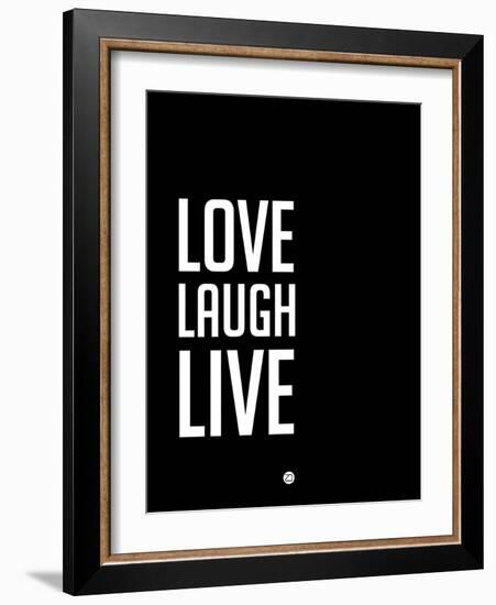 Love Laugh Live Black-NaxArt-Framed Art Print