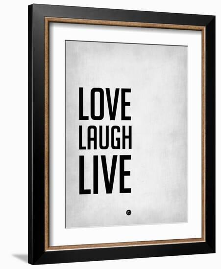 Love Laugh Live Grey-NaxArt-Framed Art Print