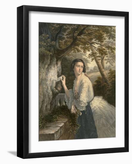 Love Letter in Tree-null-Framed Art Print