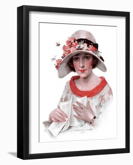 "Love Letter,"July 18, 1925-J. Knowles Hare-Framed Giclee Print