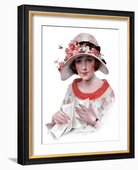 "Love Letter,"July 18, 1925-J. Knowles Hare-Framed Giclee Print