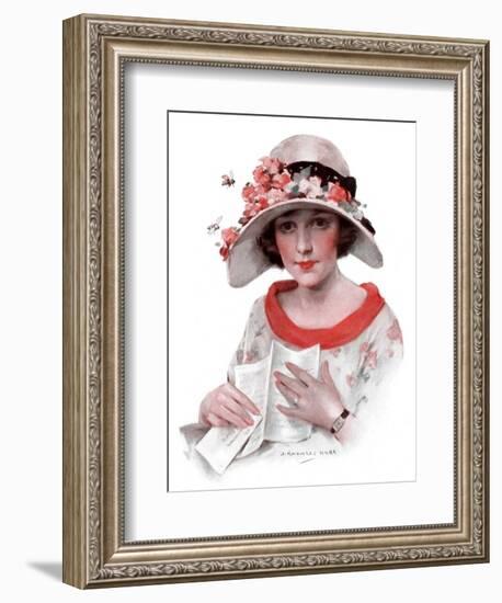 "Love Letter,"July 18, 1925-J. Knowles Hare-Framed Giclee Print