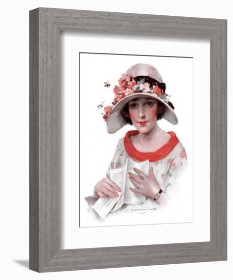 "Love Letter,"July 18, 1925-J. Knowles Hare-Framed Giclee Print