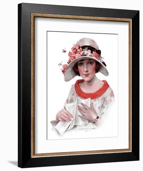 "Love Letter,"July 18, 1925-J. Knowles Hare-Framed Giclee Print